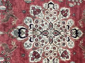 A silk Qum carpet, Iran, 1960s