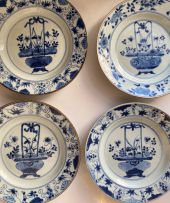 A set of thirteen Chinese Export blue and white plates, Qianlong period, 1735-1796