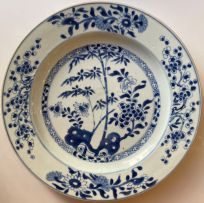 A Chinese blue and white dish, Qing Dynasty 18th century