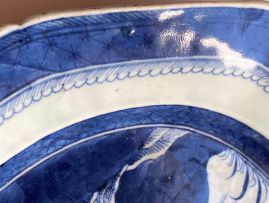 A Chinese Export blue and white dish, Qing Dynasty, 18th/19th century