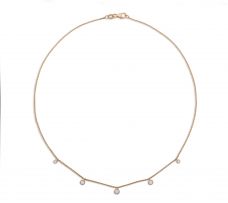 9ct rose gold and diamond necklace