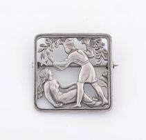 Danish sterling silver brooch, designed by Volmer Bahner, 1912-1995