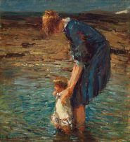 Adriaan Boshoff; Mother and Child Paddling