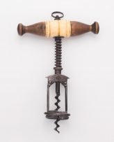 A spring loaded steel corkscrew, DR Patent No. 70870, late 19th century