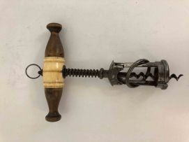 A spring loaded steel corkscrew, DR Patent No. 70870, late 19th century