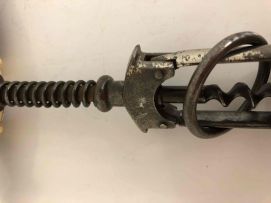 A spring loaded steel corkscrew, DR Patent No. 70870, late 19th century