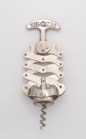 A Zig-Zag 'Made in France' BTE S.G.D.G. Fn&EL. M.&M DEP compound lever corkscrew, early 20th century