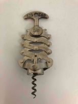 A Zig-Zag 'Made in France' BTE S.G.D.G. Fn&EL. M.&M DEP compound lever corkscrew, early 20th century