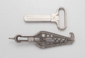 A West German Monopol 'Ah-so' chrome corkscrew, 20th century