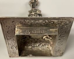 A George V silver candlestick and cover, Wakely & Wheeler, London, 1911
