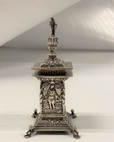 A George V silver candlestick and cover, Wakely & Wheeler, London, 1911