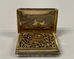 A William IV silver vinaigrette, Ledsam, Vale & Wheele, Birmingham, 1830