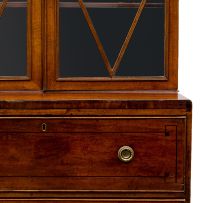 A George III mahogany secretaire bookcase