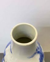 A Chinese blue and white double gourd vase, Qing Dynasty, late 19th century