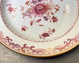 A pair of Chinese famille-rose dishes, Qianlong period, 1735-1796