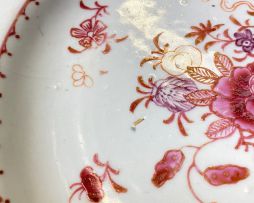 A pair of Chinese famille-rose dishes, Qianlong period, 1735-1796