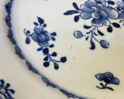 Two Chinese blue and white plates, Qianlong period, 1735-1796