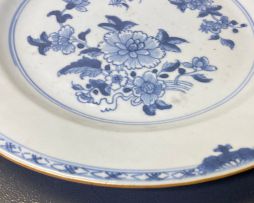 Two Chinese blue and white plates, Qianlong period, 1735-1796