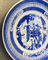 Two Chinese blue and white plates, Qianlong period, 1735-1796