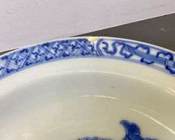 Two Chinese blue and white plates, Qianlong period, 1735-1796