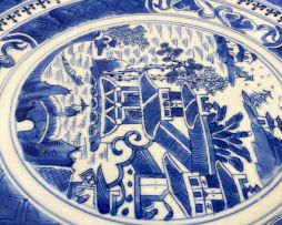 Two Chinese blue and white plates, Qianlong period, 1735-1796