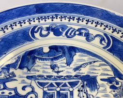 Two Chinese blue and white plates, Qianlong period, 1735-1796