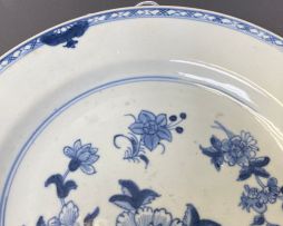 Two Chinese blue and white plates, Qianlong period, 1735-1796