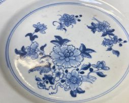 Two Chinese blue and white plates, Qianlong period, 1735-1796