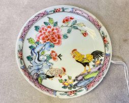 A Chinese famille-rose plate, Qianlong period, 1735-1796