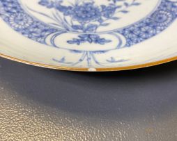 A pair of Chinese blue and white dishes, Qianlong period, 1735-1796