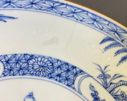 A pair of Chinese blue and white dishes, Qianlong period, 1735-1796