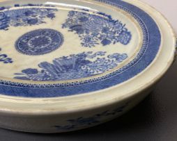 A Chinese blue and white warming dish, Qianlong period, 1735-1796