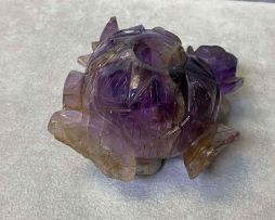 A Chinese amethyst lotus water pot