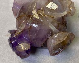 A Chinese amethyst lotus water pot