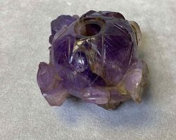 A Chinese amethyst lotus water pot