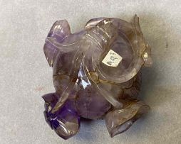 A Chinese amethyst lotus water pot