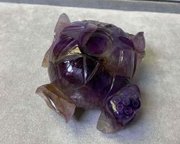 A Chinese amethyst lotus water pot