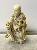 A Japanese ivory okimono, late Meiji period, 1868-1912