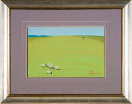 Pieter van der Westhuizen; Landscape with Sheep