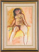 Douglas Portway; Seated Nude