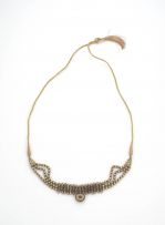 Gold beaded necklace, Indian