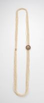 Eight-strand Keshi seed pearl necklace
