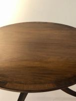A Colonial mahogany and rosewood tilt-top centre table, late 19th century