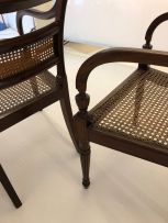 A set of four Colonial mahogany armchairs, late 19th century