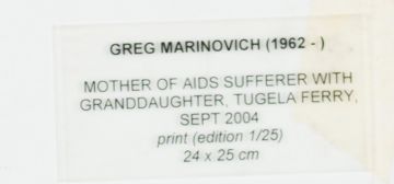 Greg Marinovich; Mother of Aids Sufferer with Granddaughter, Tugela Ferry