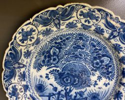 A Delft blue and white dish, Johannes van Duyn, 18th century