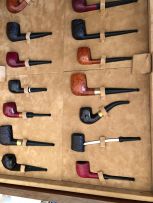 A walnut pipe cabinet, Alfred Dunhill, 1974 - 1976