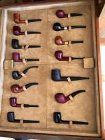 A walnut pipe cabinet, Alfred Dunhill, 1974 - 1976