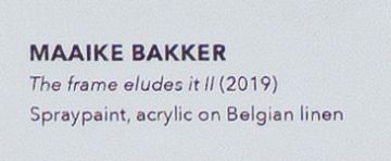 Maaike Bakker; The Frame Eludes It, II