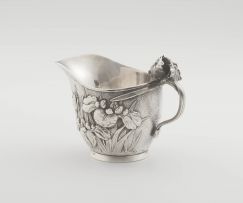 A Japanese silver milk jug, Meiji period, 1868-1912